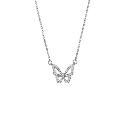 Crystal Butterfly Pendant Choker Necklaces