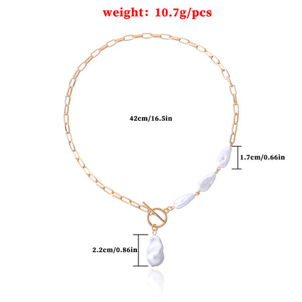 Baroque Pearl Chain Necklace
