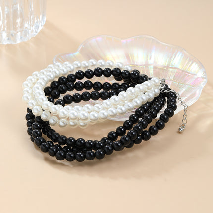 Multi Layered Pearl Necklace Elegant Banquet Bride - FASHION SHEGOODS LLC