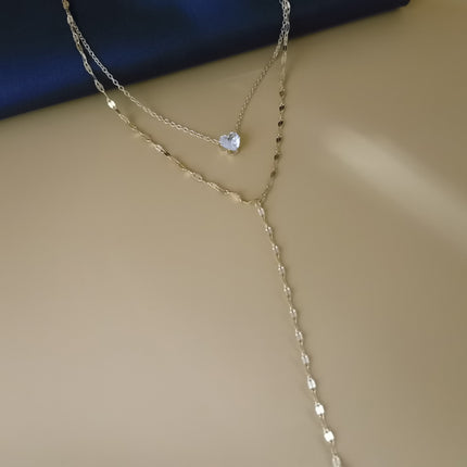 Double Layered Choker Necklace Women Sexy Tassel