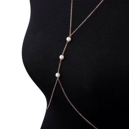 Sexy Pearl Chest Bra Belly Body Chain