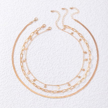 Star Necklace Layer Chain Necklace