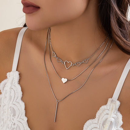 Layered Choker Necklaces Handmade Coin Tube Star Pendant Multilayer Necklaces