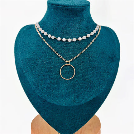 Multi-layer Pearl Chain Boho Charm Necklaces