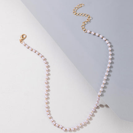 Fashion Jewelry Vintage Pearl Geometric Necklace