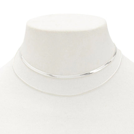 Double Layer Snake Chain Necklace - FASHION SHEGOODS LLC