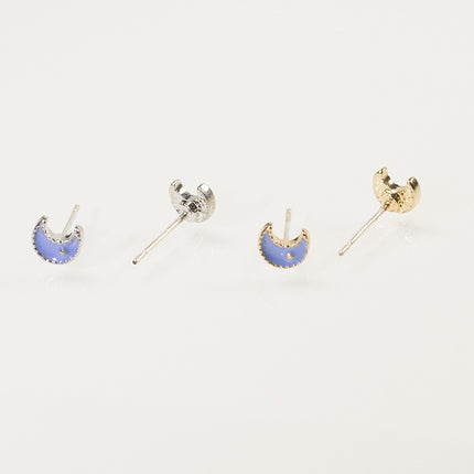 MIni Moon Stud Earring