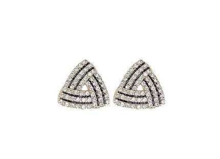 Rhinestone Triangle Stud Earrings