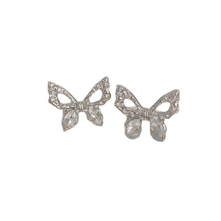 Crystal Stone Butterfly Stud Earring for Women