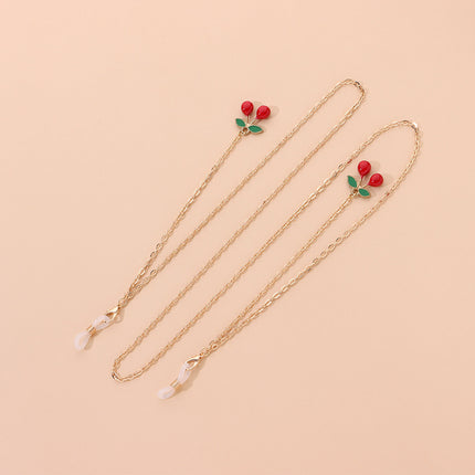 Sweet Cherry Fruit Pendant Glasses Chain