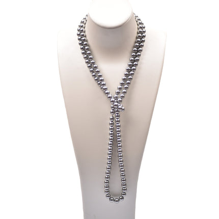 Vintage Long Imitation Pearl Beads Necklace for Women