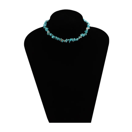 Bohemian Natural Stone Beaded Choker Necklace