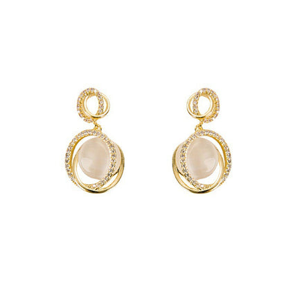 Romantic Opal Stone Earrings