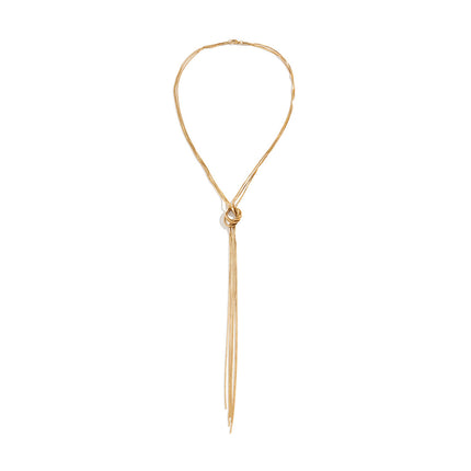 Sexy Punk Hip Hop Snake Bone Chain Long Tassel Sweater Chain Necklaces