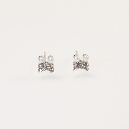 Sweet Crystal Pearl Studs Earring