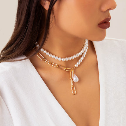 Baroque Pearl Necklace Vintage Sweet