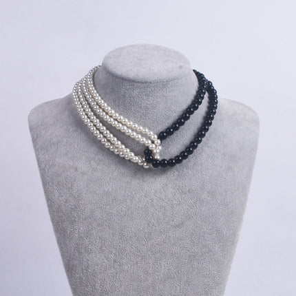 Multi-layer White Imitation Pearl Necklace - FASHION SHEGOODS LLC