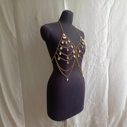 Shell Harness Breast Belly Chain