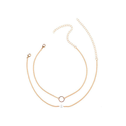 Chain Circle Pendant Necklace