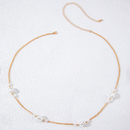 Retro Pearl Round Beaded Body Chain for Women