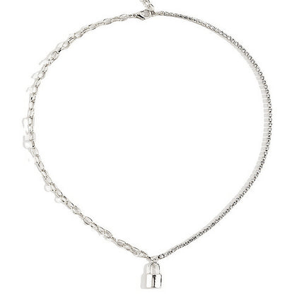 Cuban Chain Lock Pendant Necklace