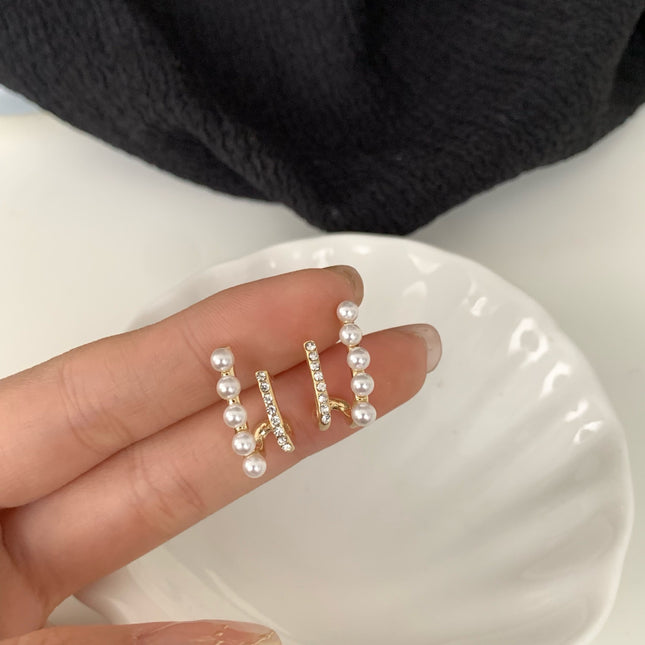 Crystal Pearl Earrings for Women