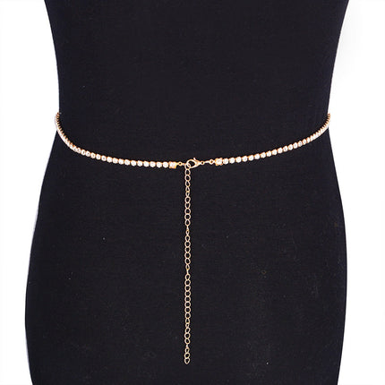 Women Sexy Rhinestone Waist Chain for Body Jewelry