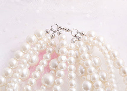 Six-layer Pearl Necklace Wedding Bride Pearl Necklace