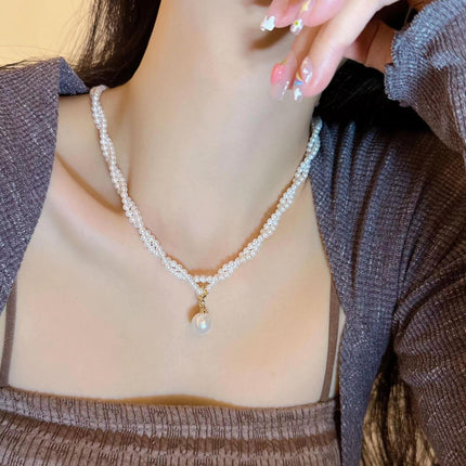 Choker Necklace for Women Double Layer Beads