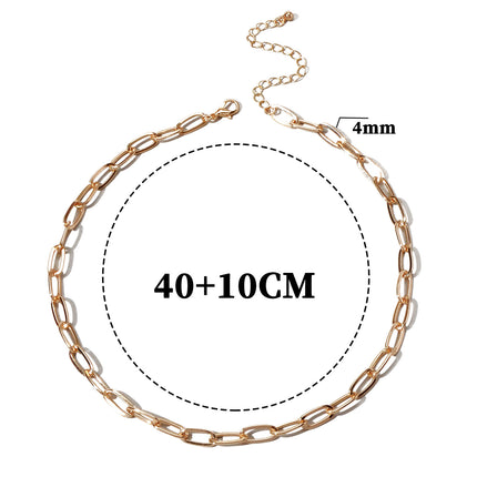 Paperclip Chain Chokers Necklaces
