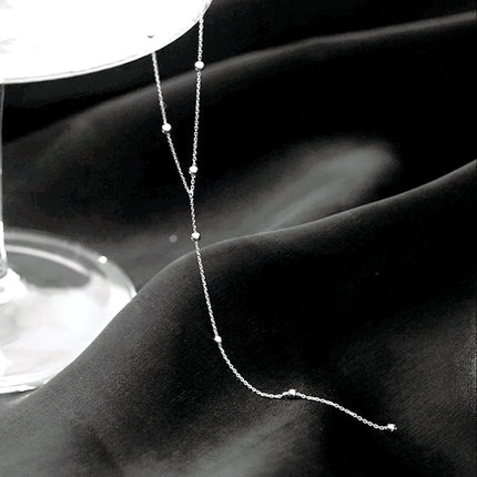 Handmade Round Ball Beads Long Chain Necklaces