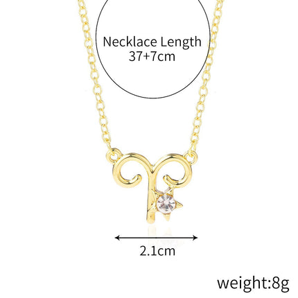Custom 12 Zodiac Necklace Horoscope Necklace
