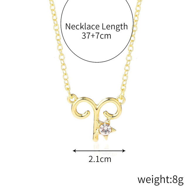 Custom 12 Zodiac Necklace Horoscope Necklace