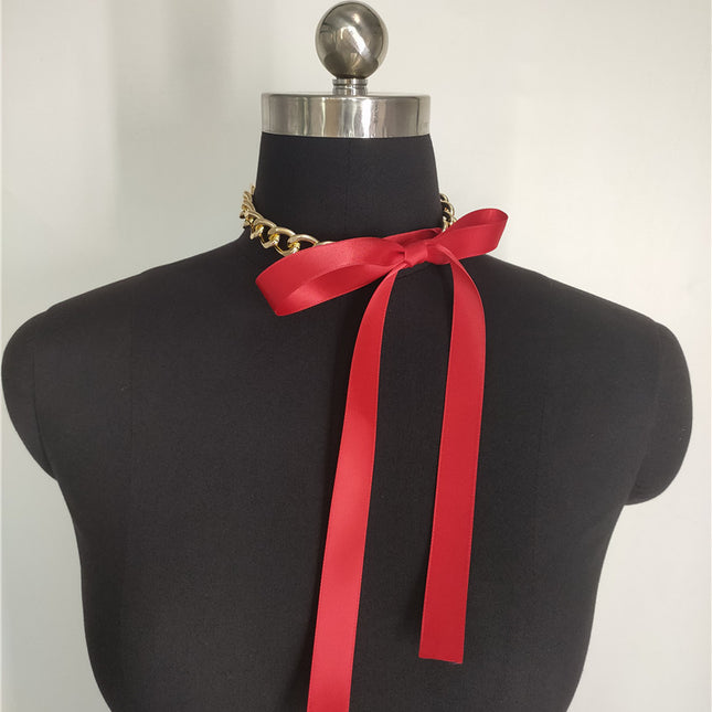 Rope Long Chain Necklace Rock Girl Choker