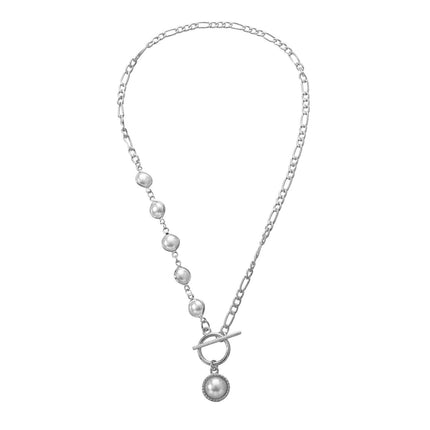 Punk OT Pearl Chain Necklace