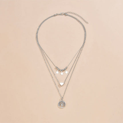 Multilayer Star Pendant Necklace for Women