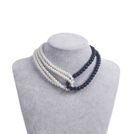 Multi-layer White Imitation Pearl Necklace - FASHION SHEGOODS LLC