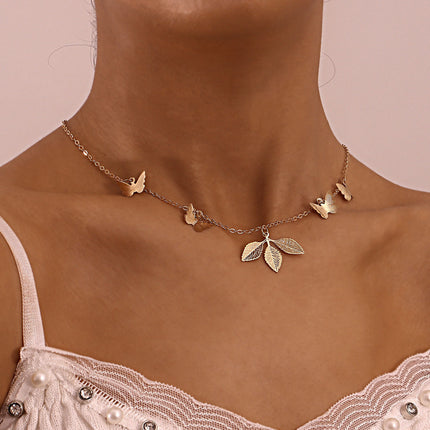 butterfly Pendant Necklace for Women