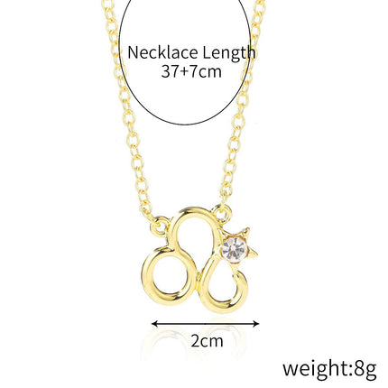 Custom 12 Zodiac Necklace Horoscope Necklace
