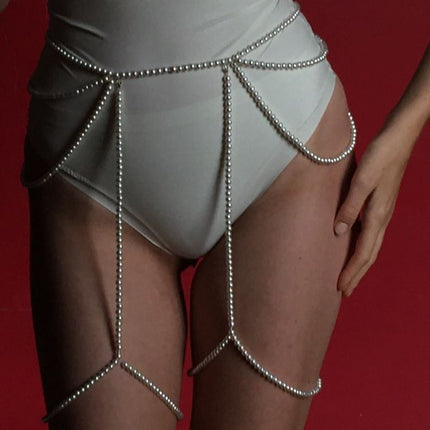 Multi-layer Pearl Body Chain Set