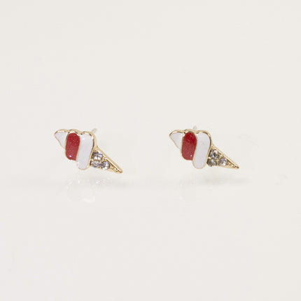 Rhinestone Ice Cream Stud Earring