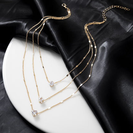 Multi-layer Fashion Heart Pendant Star Necklace for Woman