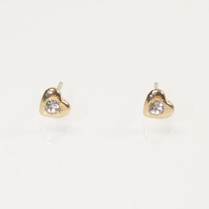 Rhinestone Heart Stud Earring
