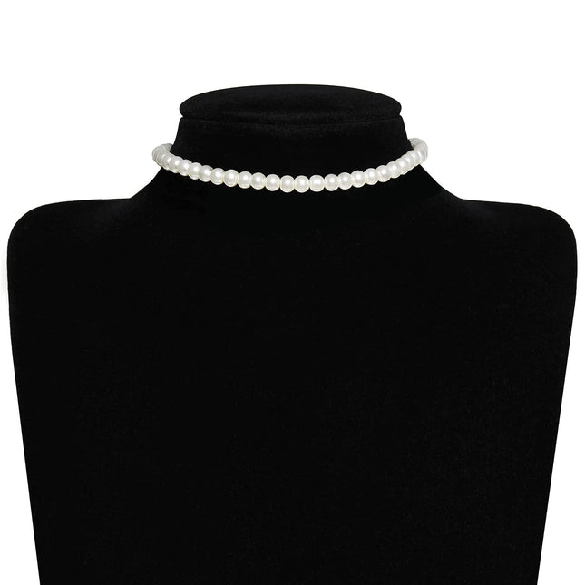 Layered Choker Pearl Necklaces Jewelry Set - FASHION SHEGOODS LLC