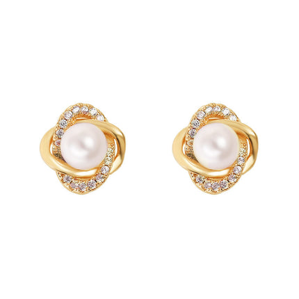 Geometric Square Round Stud Earrings - FASHION SHEGOODS LLC