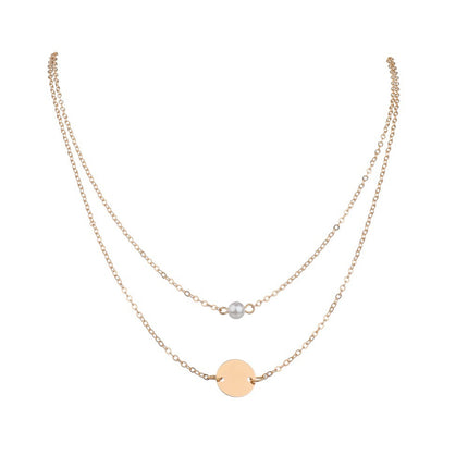 Women Imitation Pearl Chain Necklace