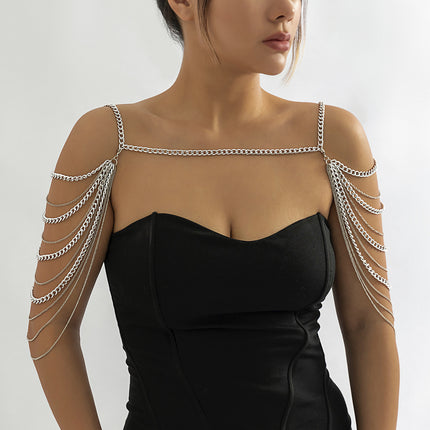 Sexy Multi-Layer Metal Tassel Shawl Nightclub Female Shoulder Chain Body Jewelry