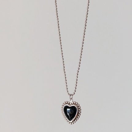 Black Love Pendant Necklace