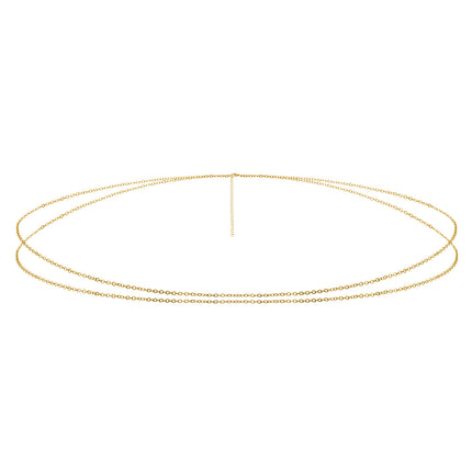Double Layer Asymmetric Waist Chain Beach Bikini Body Jewelry