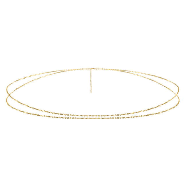 Double Layer Asymmetric Waist Chain Beach Bikini Body Jewelry